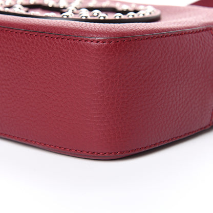 Gucci Pebbled Calfskin Studded Small Soho Disco Bag Soft Burgundy 9 of 11