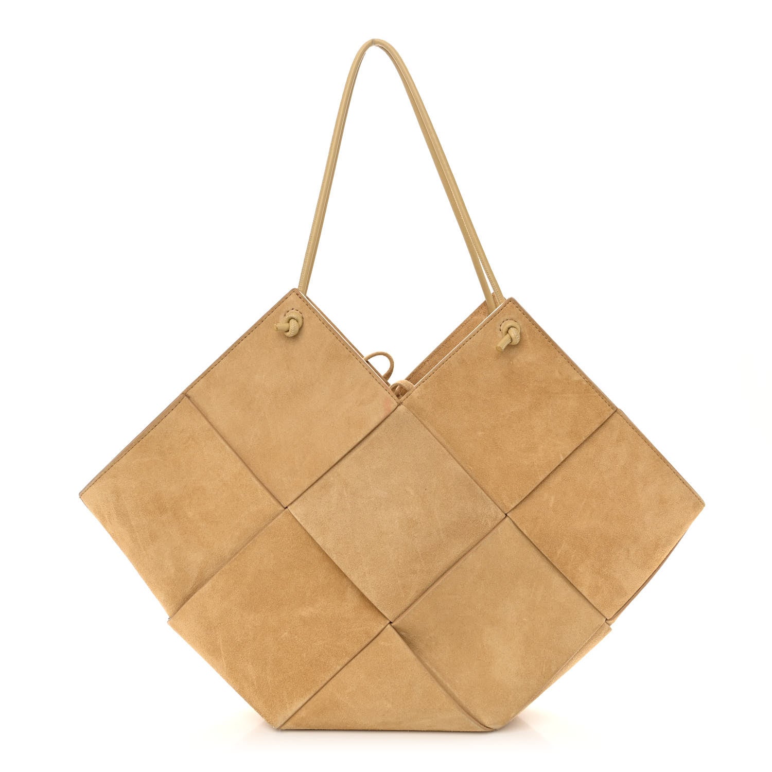 Bottega Veneta Suede Maxi Intrecciato Tote Cane Sugar Tapioca 3 of 11