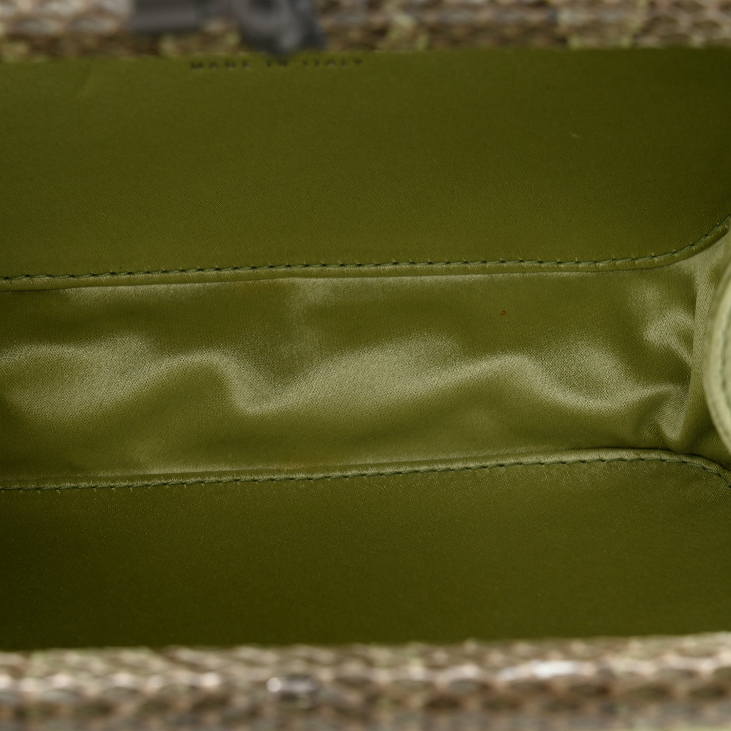 Bottega Veneta Satin Intreccio Impero Ayers Knot Clutch Green 5 of 7