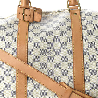 Louis Vuitton Damier Azur Keepall Bandouliere 55 9 of 9