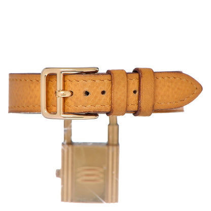 Hermes Stainless Steel Courchevel 20mm Kelly Cadena Quartz Watch Jaune 4 of 11