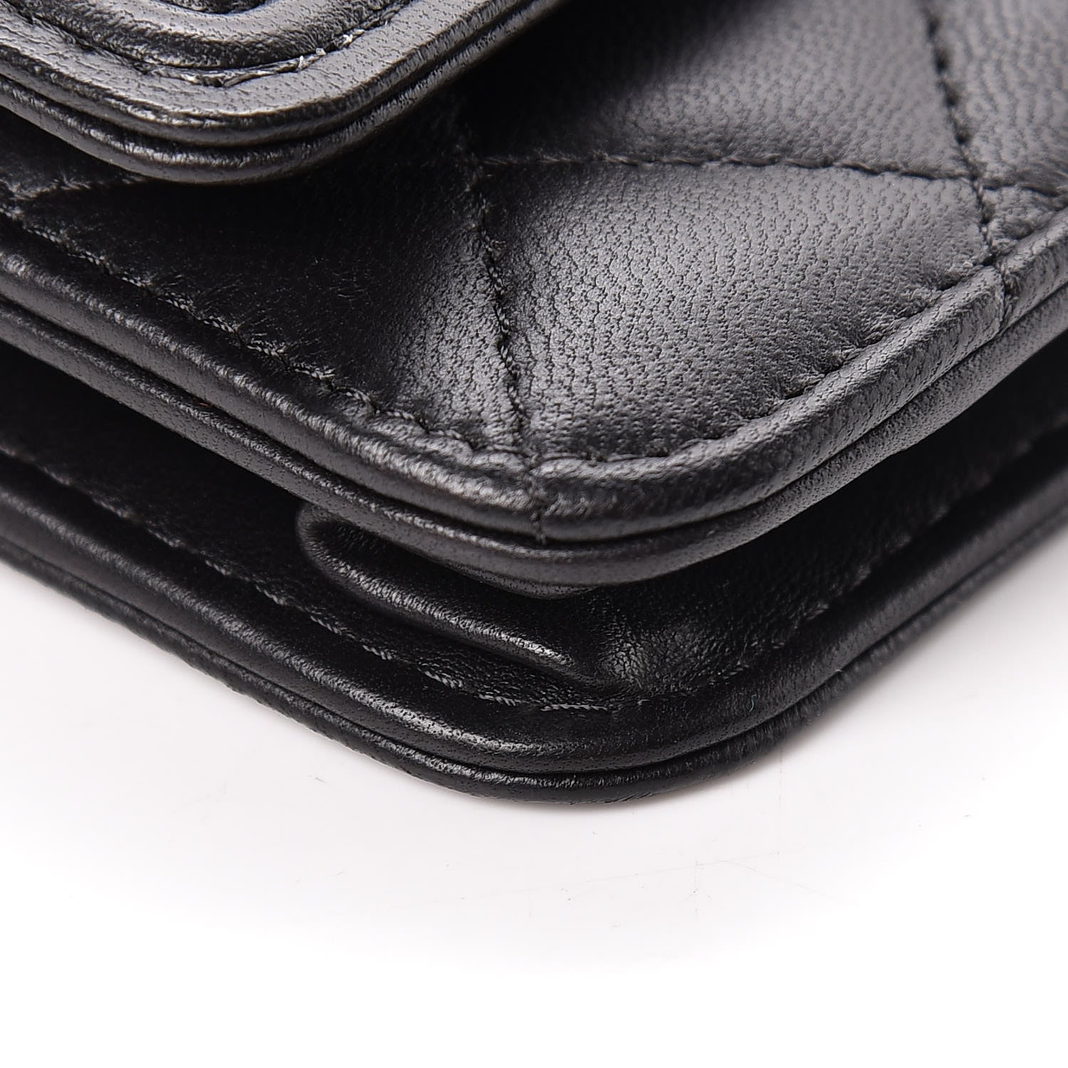 Chanel Lambskin Quilted Boy Wallet On Chain WOC Black 13 of 16