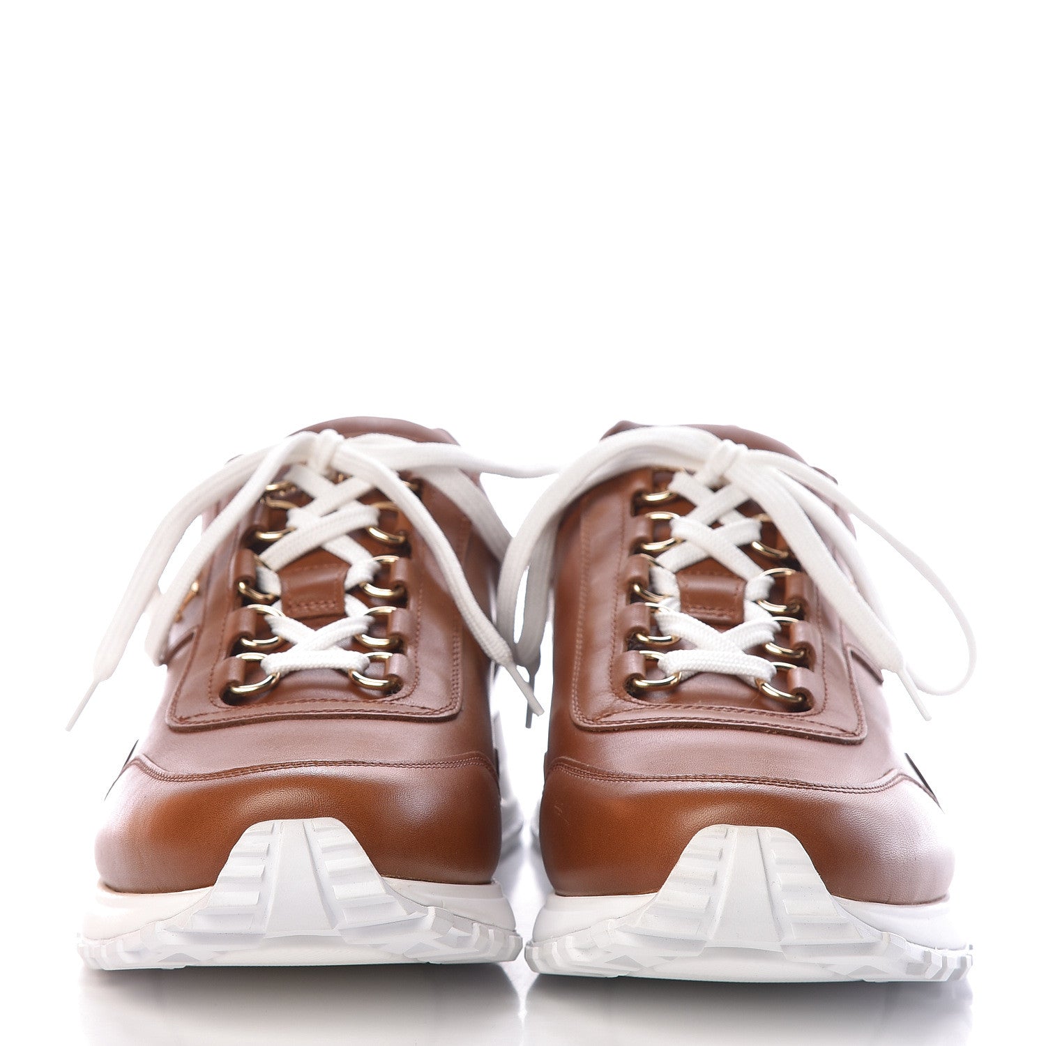 Louis Vuitton Calfskin Run Away Sneakers 7.5 Brown 2 of 9