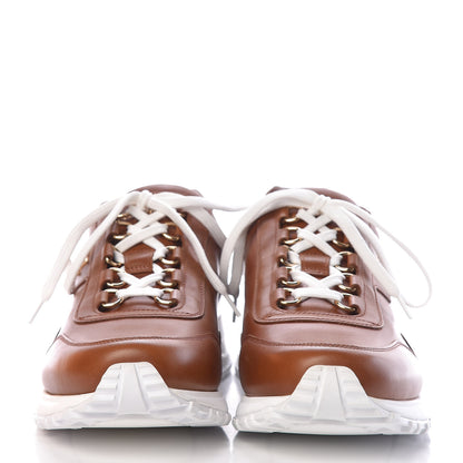 Louis Vuitton Calfskin Run Away Sneakers 7.5 Brown 2 of 9