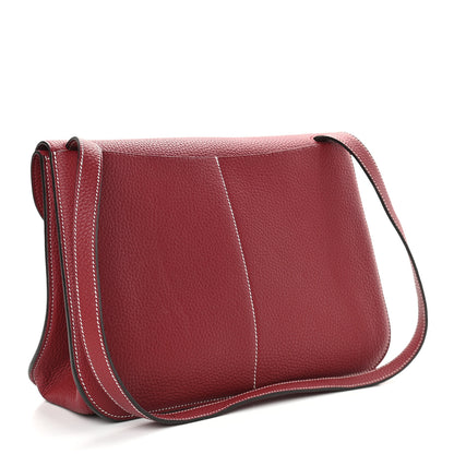 Hermes Taurillon Clemence Halzan 31 GM Rouge Grenat 3 of 10
