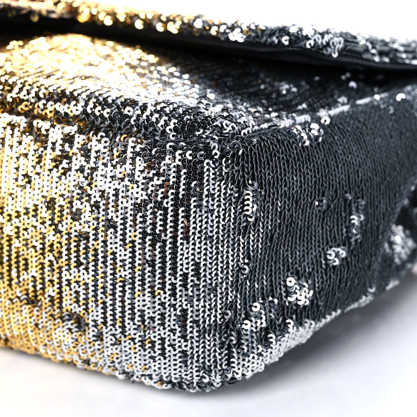 Sequin Medium Single Flap Silver Gold