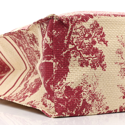 Christian Dior Straw Dioriviera Tote Red 8 of 11