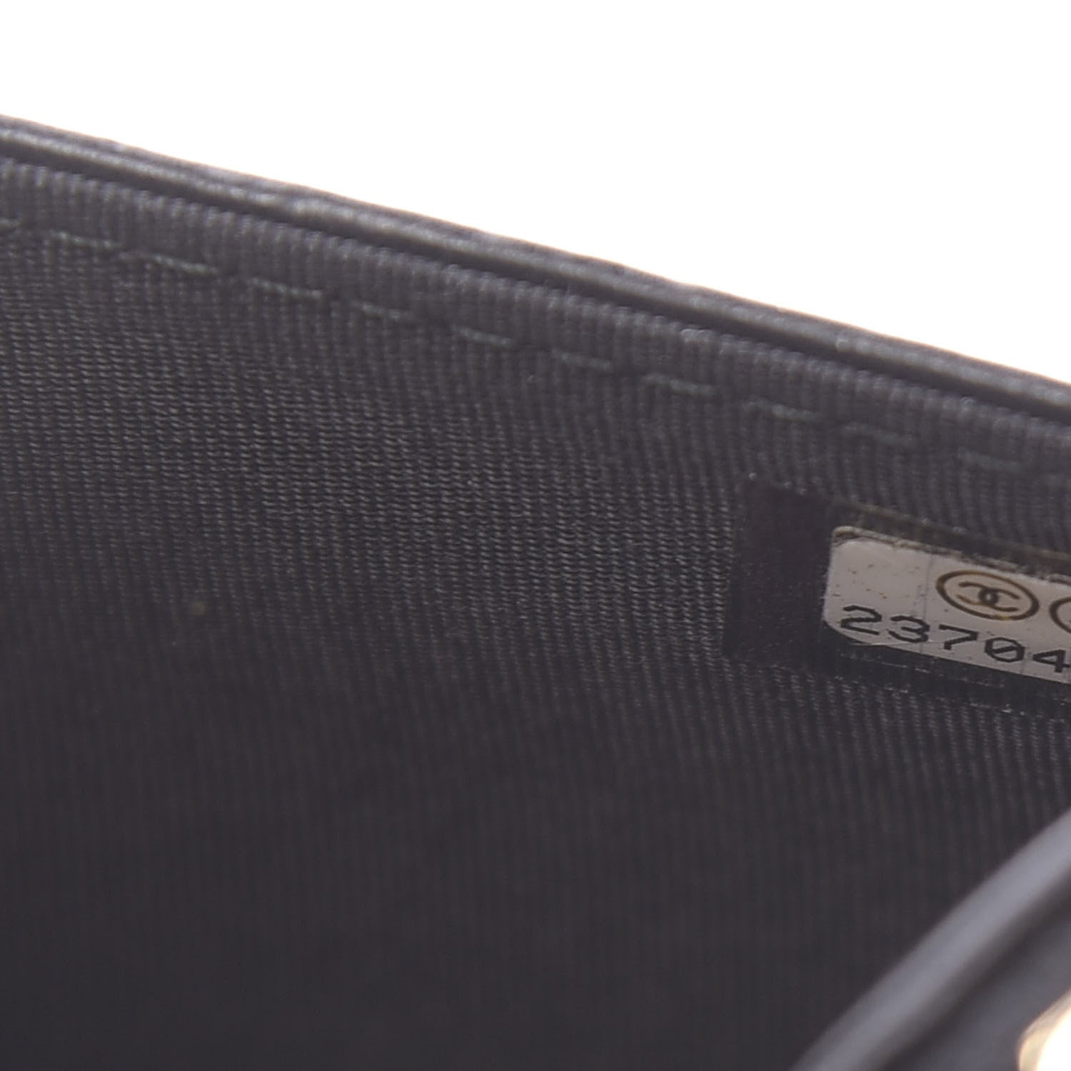 Chanel Grained Calfskin Quilted Label Click Flap Wallet On Chain WOC Black 7 of 14