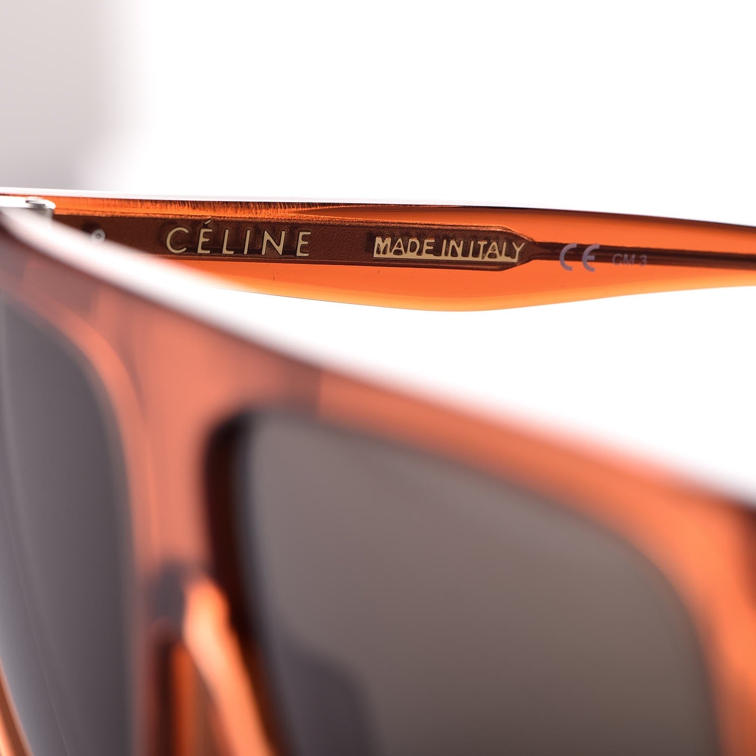 Celine Acetate Thin Shadow Sunglasses CL41435/S Orange 6 of 6