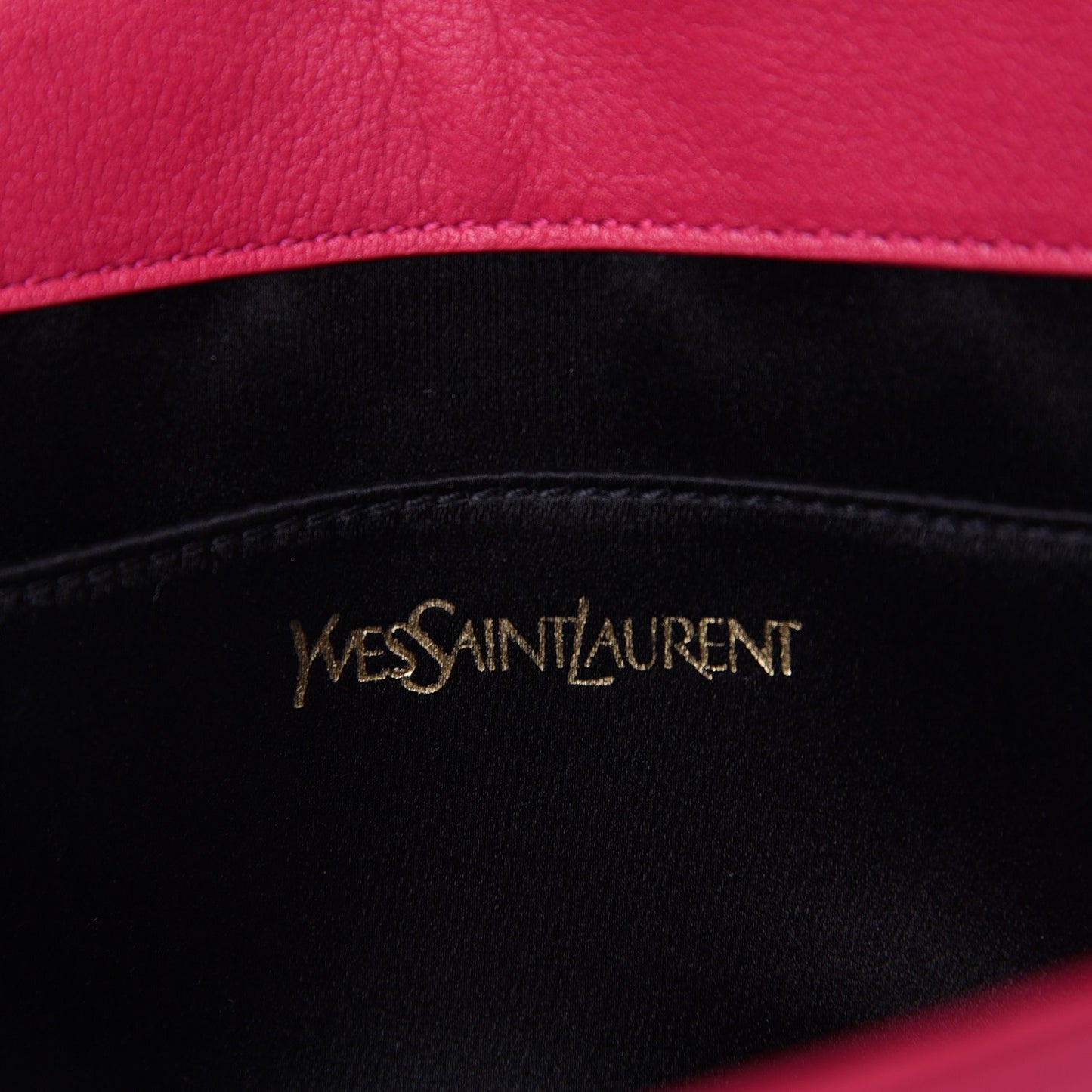 Calfskin Monogram Large Belle De Jour Clutch Lipstick Fuchsia