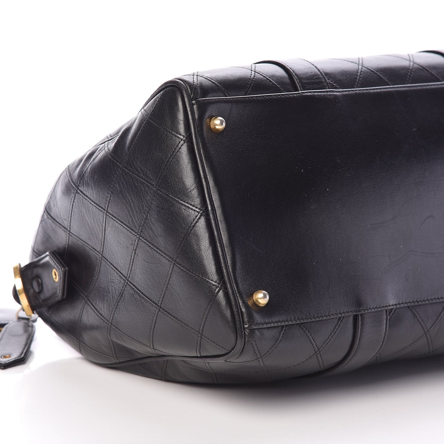 Calfskin Stitched CC Boston Black