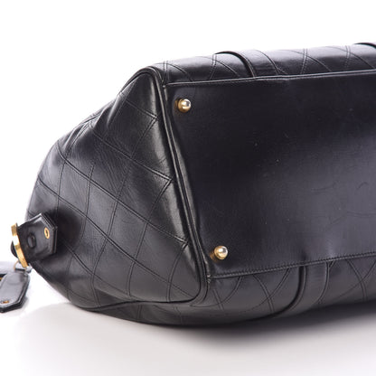 Chanel Calfskin Stitched CC Boston Black 6 of 11