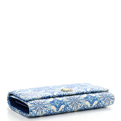 Dolce & Gabbana Dauphine Majolica Printed Sicily Chain Wallet Multicolor 4 of 9