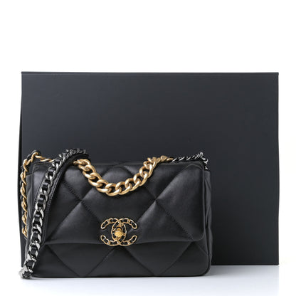 Chanel Lambskin Quilted Medium Chanel 19 Flap Black 10 of 10