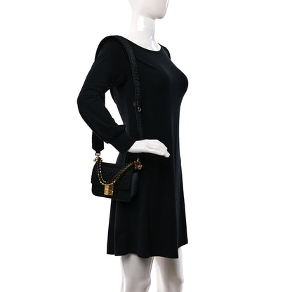 Givenchy Canvas Woven Embroidered Small 4G Bag With Chain Black 2 of 8