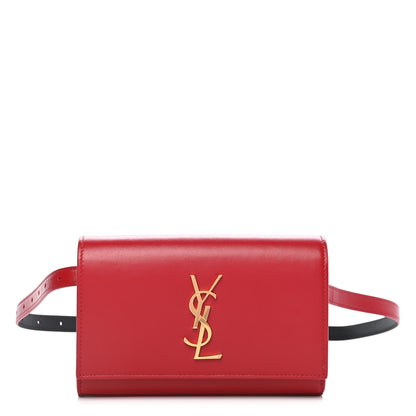 Saint Laurent Smooth Calfskin Monogram Kate Belt Bag Red 1 of 9