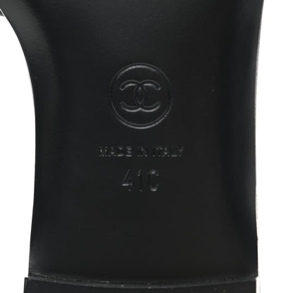 Chanel Lambskin Pearl CC Sandals 41 Black 6 of 9