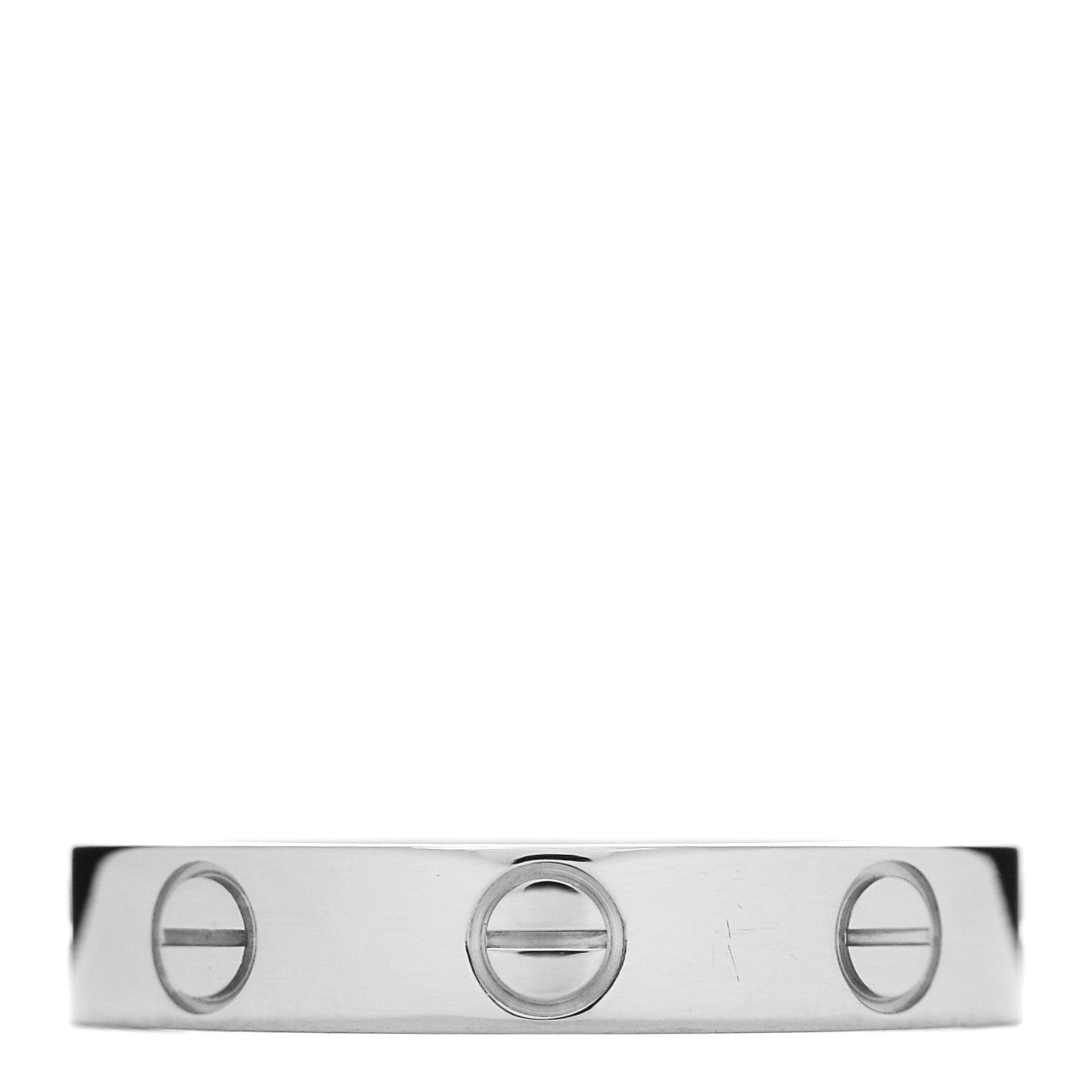 Cartier 18K White Gold 3.5mm LOVE Wedding Band Ring 51 5.75 1 of 4