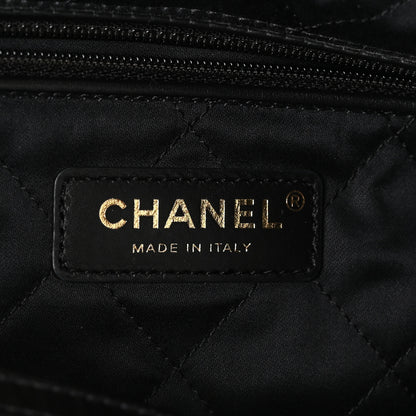 Chanel Shiny Calfskin Stitched Chanel 22 Black White 7 of 11