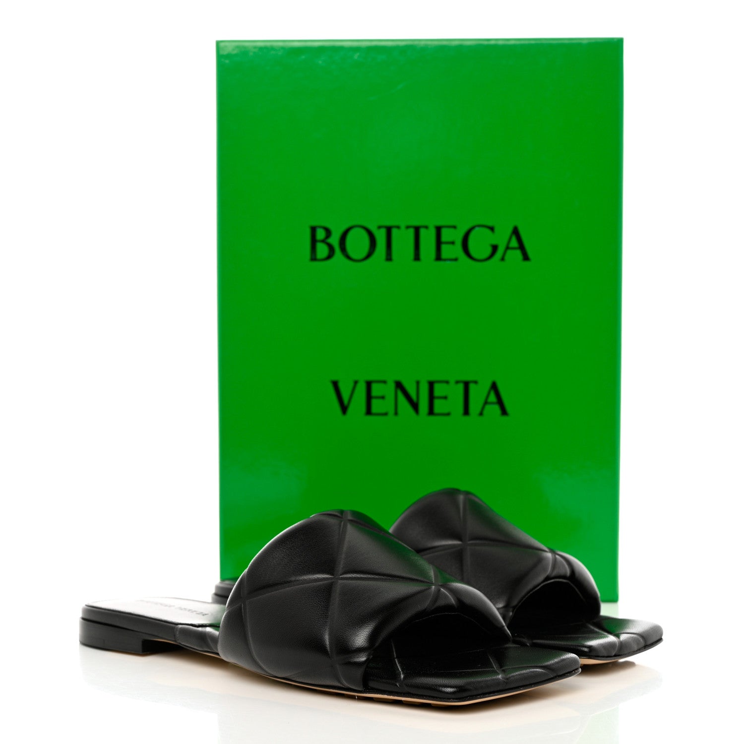 Bottega Veneta Nappa Quilted Rubber Lido Flat Sandals 39.5 Black 9 of 9