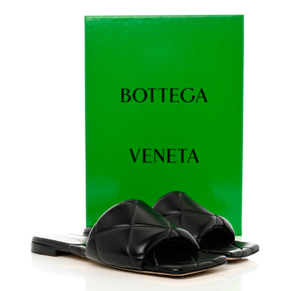 Bottega Veneta Nappa Quilted Rubber Lido Flat Sandals 39.5 Black 9 of 9