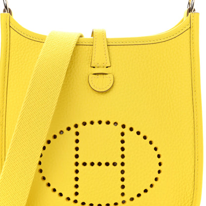 Hermes Taurillon Clemence Evelyne TPM Lime 8 of 11