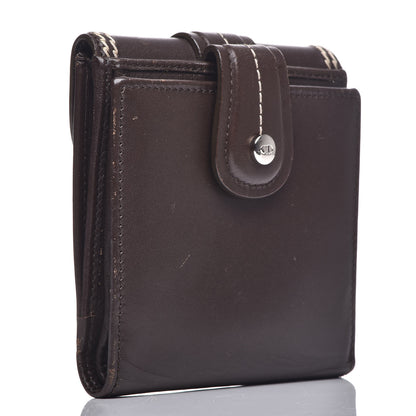 Christian Dior Calfskin Detective Compact Wallet Marron Fonce 3 of 17