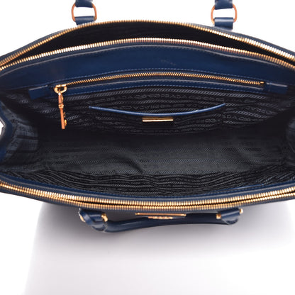 Prada Saffiano Large Galleria Double Zip Tote Bluette 5 of 15