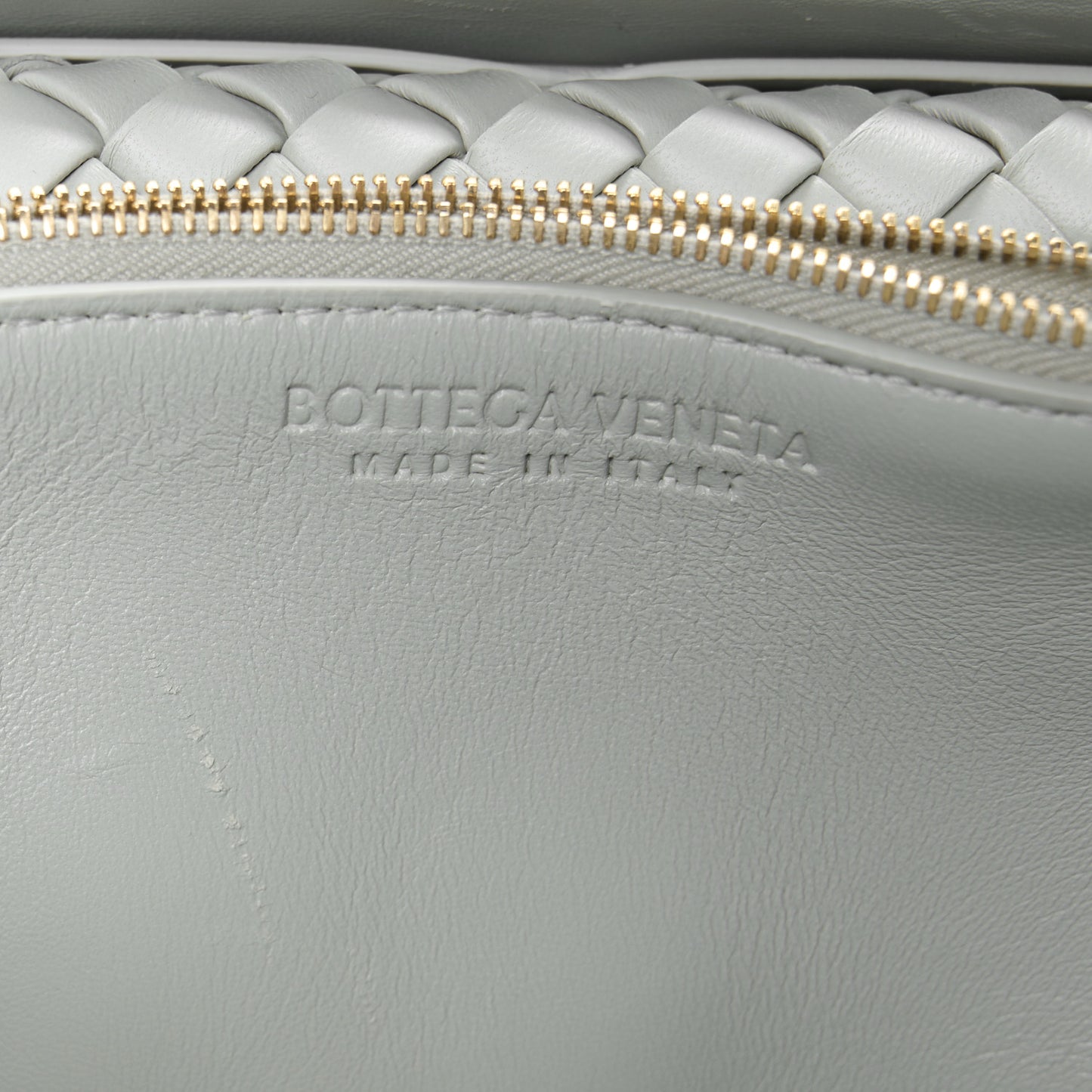 Nappa Intrecciato Patti Top Handle Bag Agate Grey