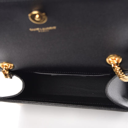 Saint Laurent Grain De Poudre Small Monogram Kate Satchel Black 5 of 7