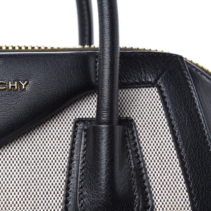 Givenchy Canvas Sugar Goatskin Striped Small Antigona Black 16 of 16