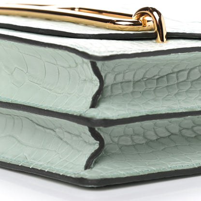 Hermes Matte Alligator Mini Sac Roulis Vert D’eau 9 of 9