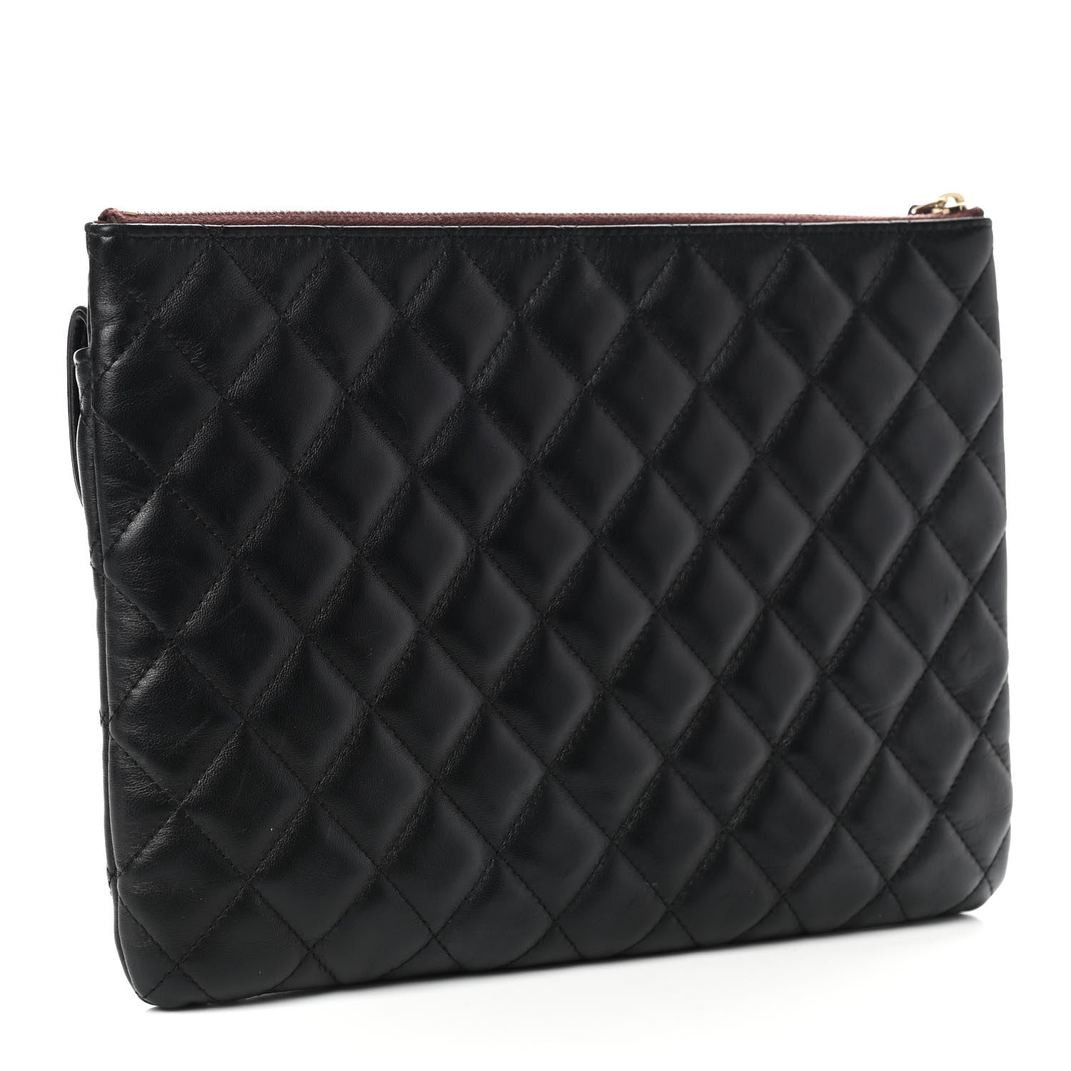 Chanel Lambskin Quilted Medium Flap Cosmetic Case Black 3 of 10