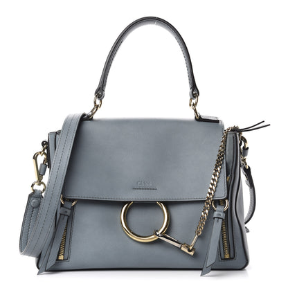 Chloe Calfskin Small Faye Day Shoulder Bag Cloudy Blue 1 of 10