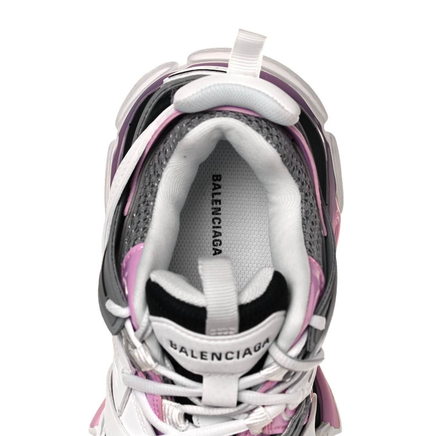 Balenciaga Mesh Rubber Bi-Color Womens Track Sneakers 35 White Pink Grey 7 of 9