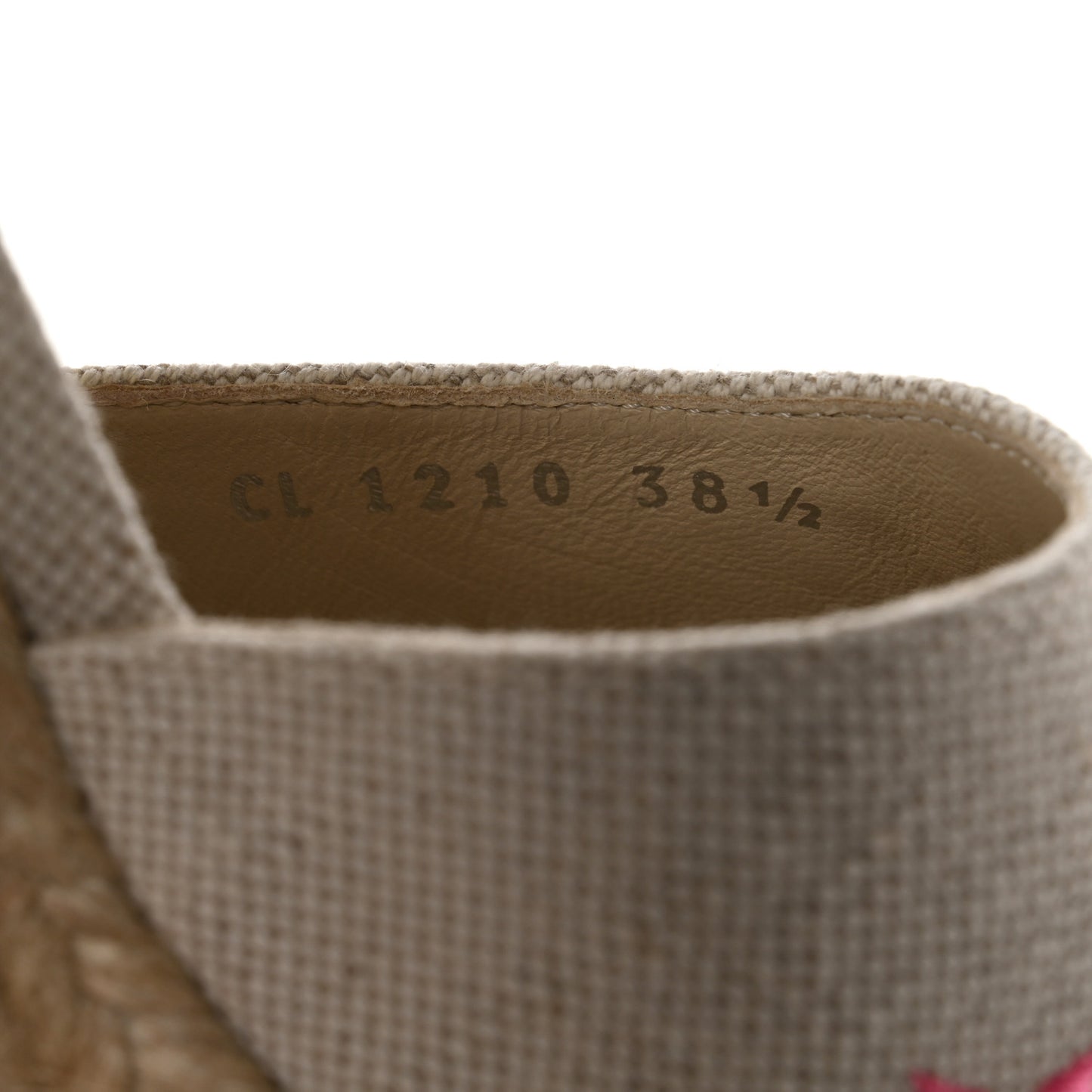 Canvas Monogram Starboard Wedge Espadrilles 38.5 Rose Pop