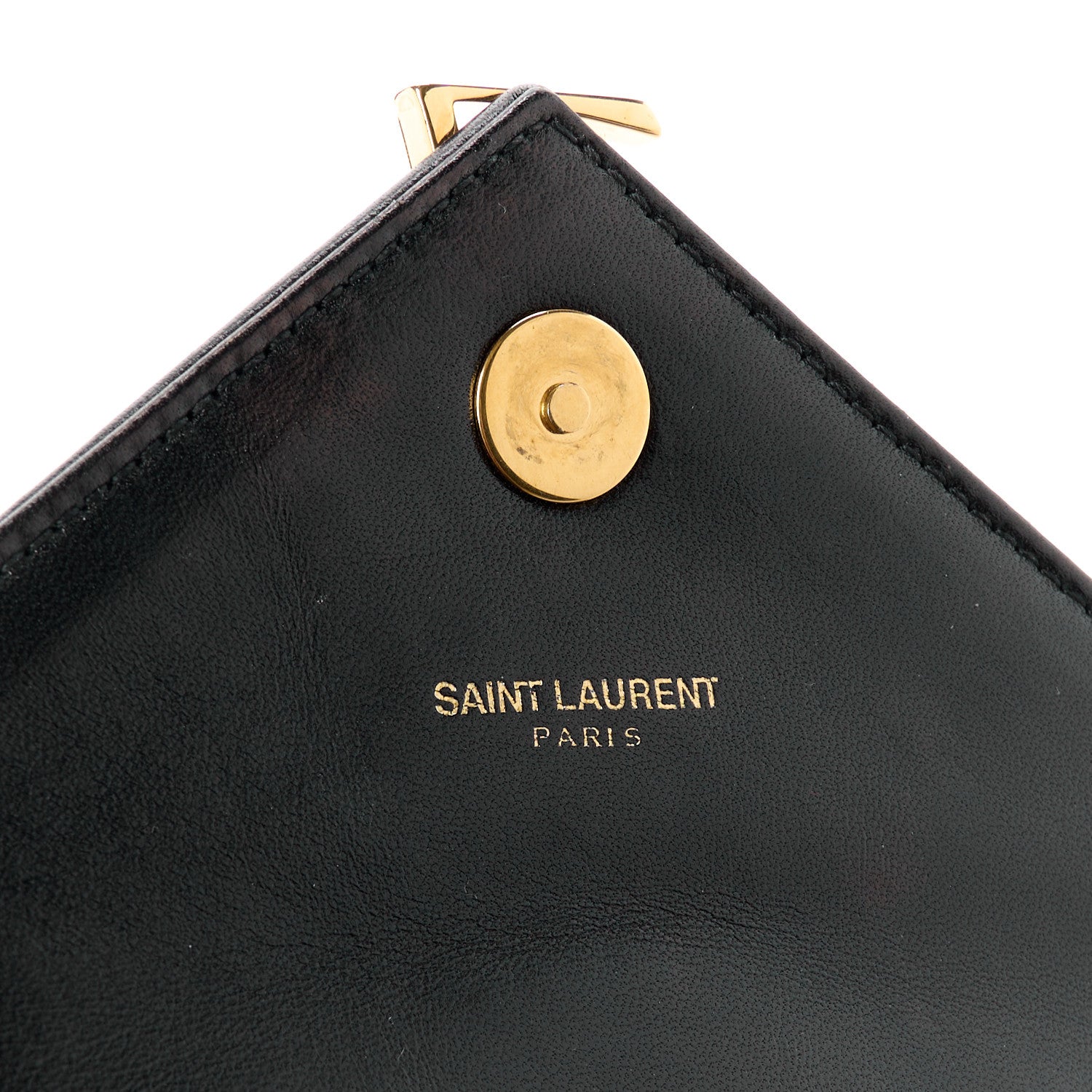 Saint Laurent Sheepskin Matelasse Chevron Monogram Classic Baby Chain Bag Black 6 of 11