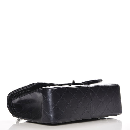 Chanel Metallic Lambskin Quilted Jumbo Double Flap Navy 4 of 8