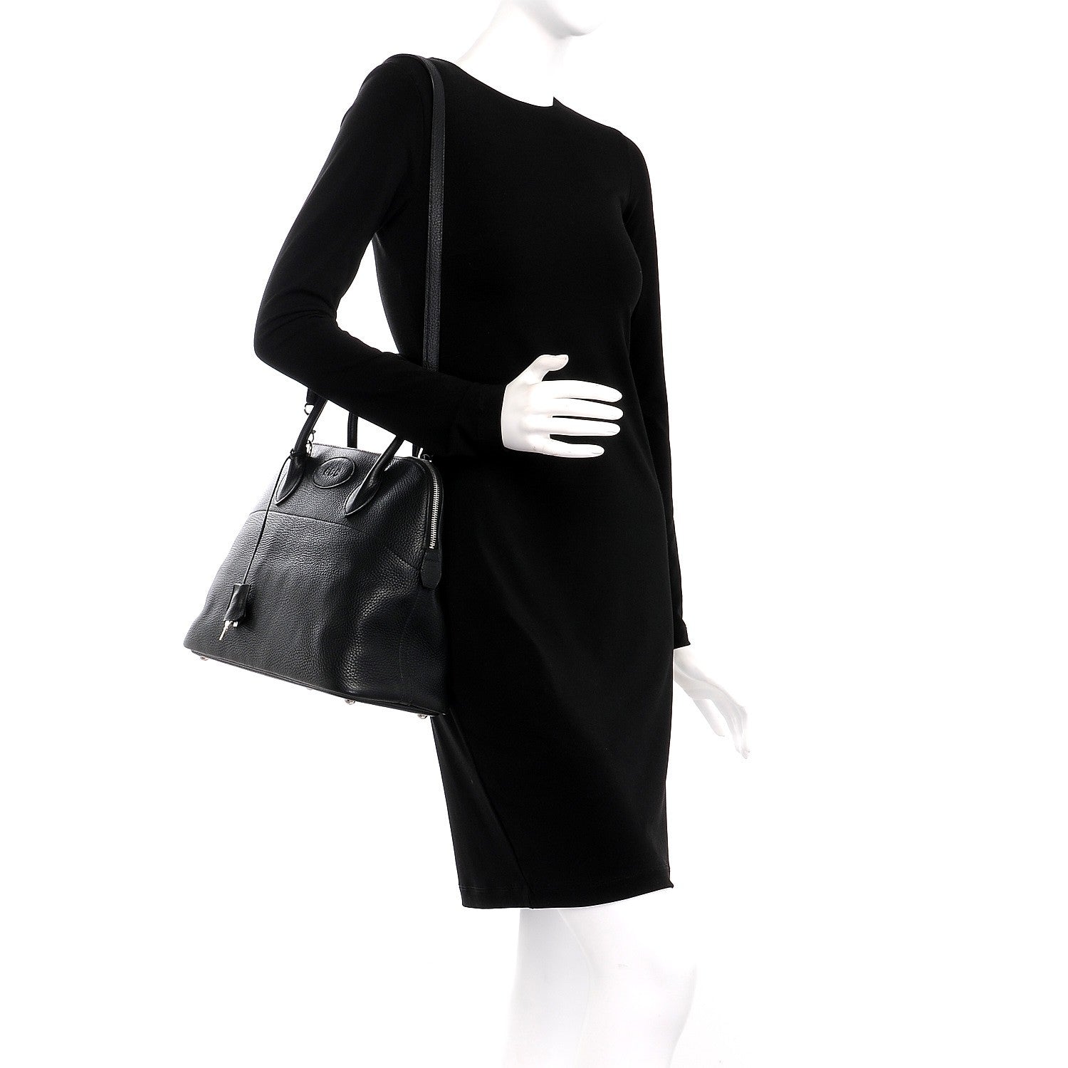 Hermes Taurillon Clemence Bolide 35 Black 2 of 10