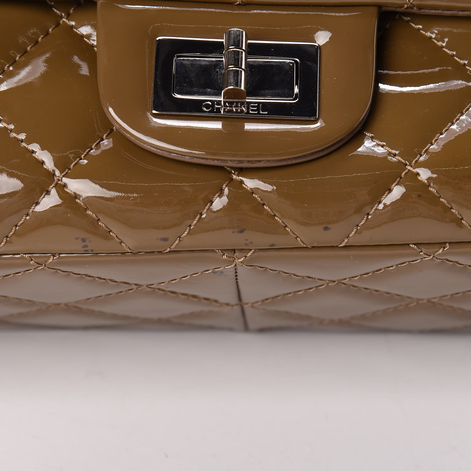 Chanel Patent Quilted 2.55 Reissue 227 Flap Taupe 16 of 21