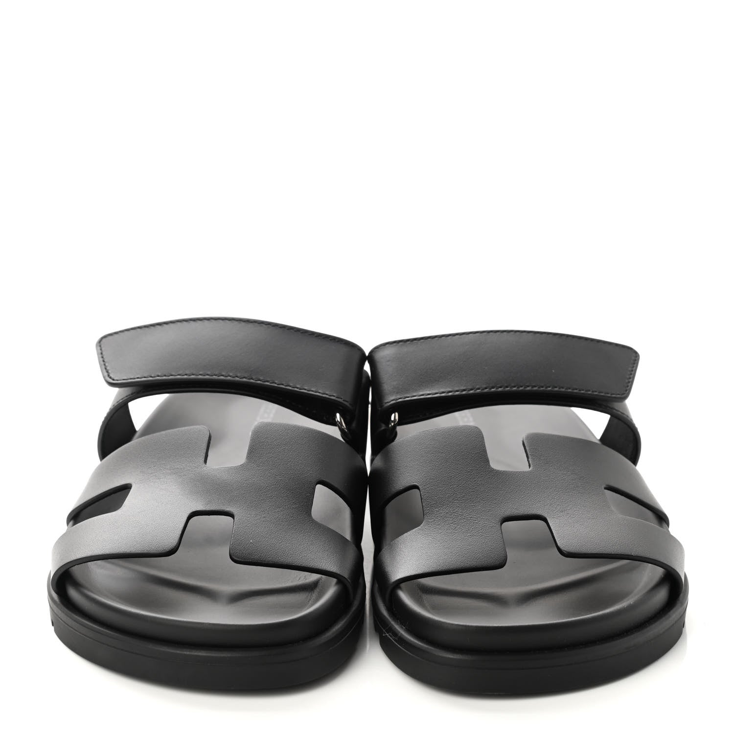 Hermes Calfskin Womens Chypre Sandals 35 Black 2 of 8