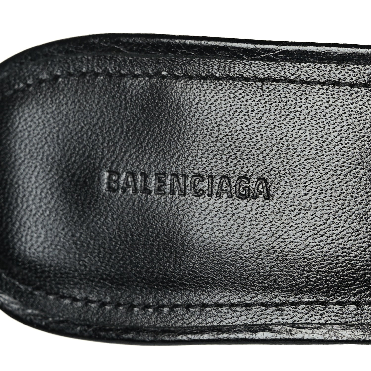 Balenciaga Agneau Arena Cagole 50mm Slide Sandals 38 Black 7 of 8
