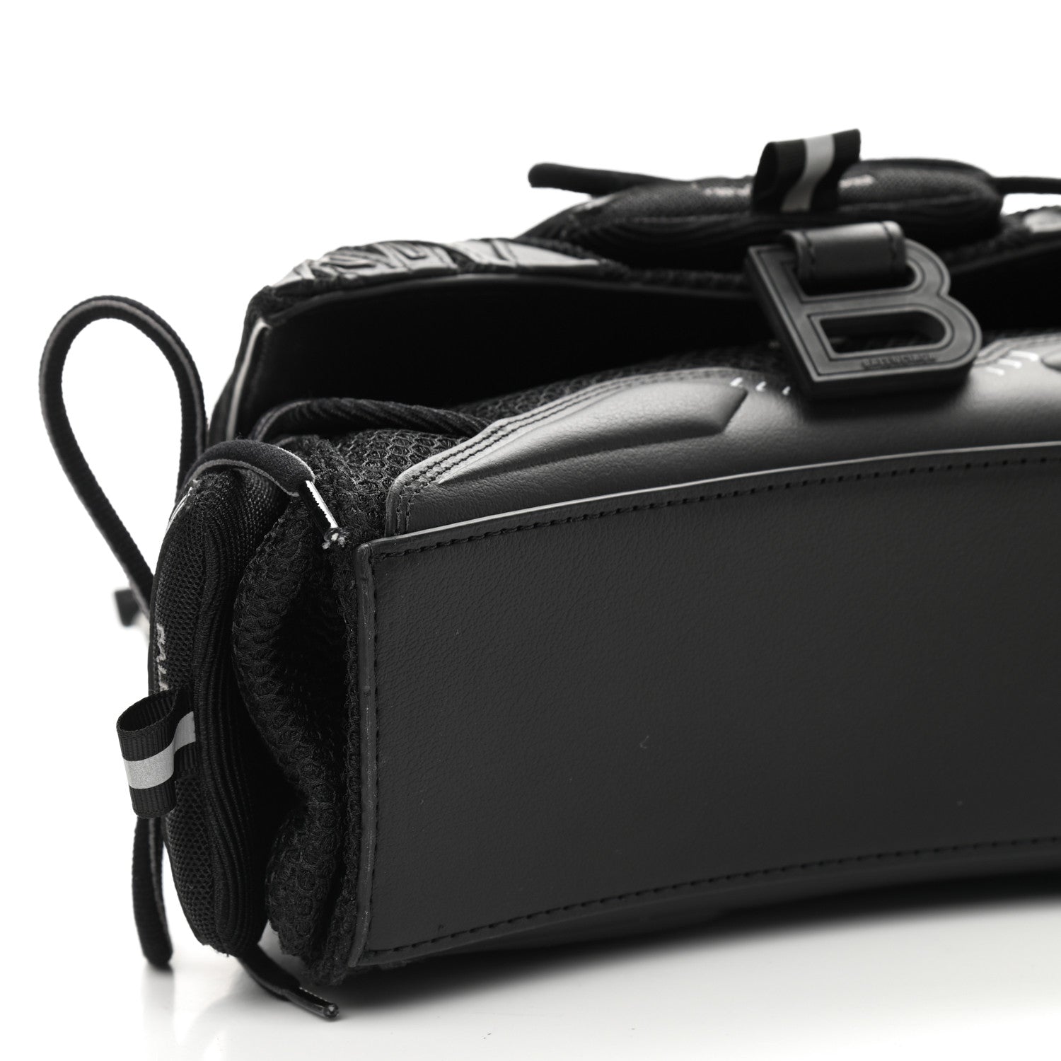Balenciaga Faux Calfskin Fabric Small Sneakerhead Top Handle Bag Black 7 of 8