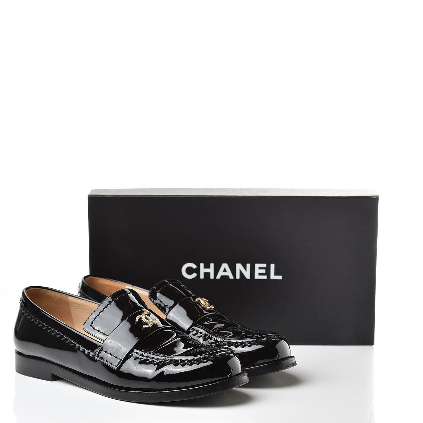 Patent CC Mocassin Loafers 39.5 Black