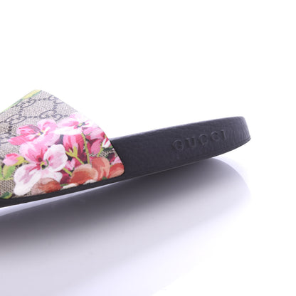 Gucci GG Supreme Monogram Blooms Slide Sandals 37 Beige Multicolor 7 of 10