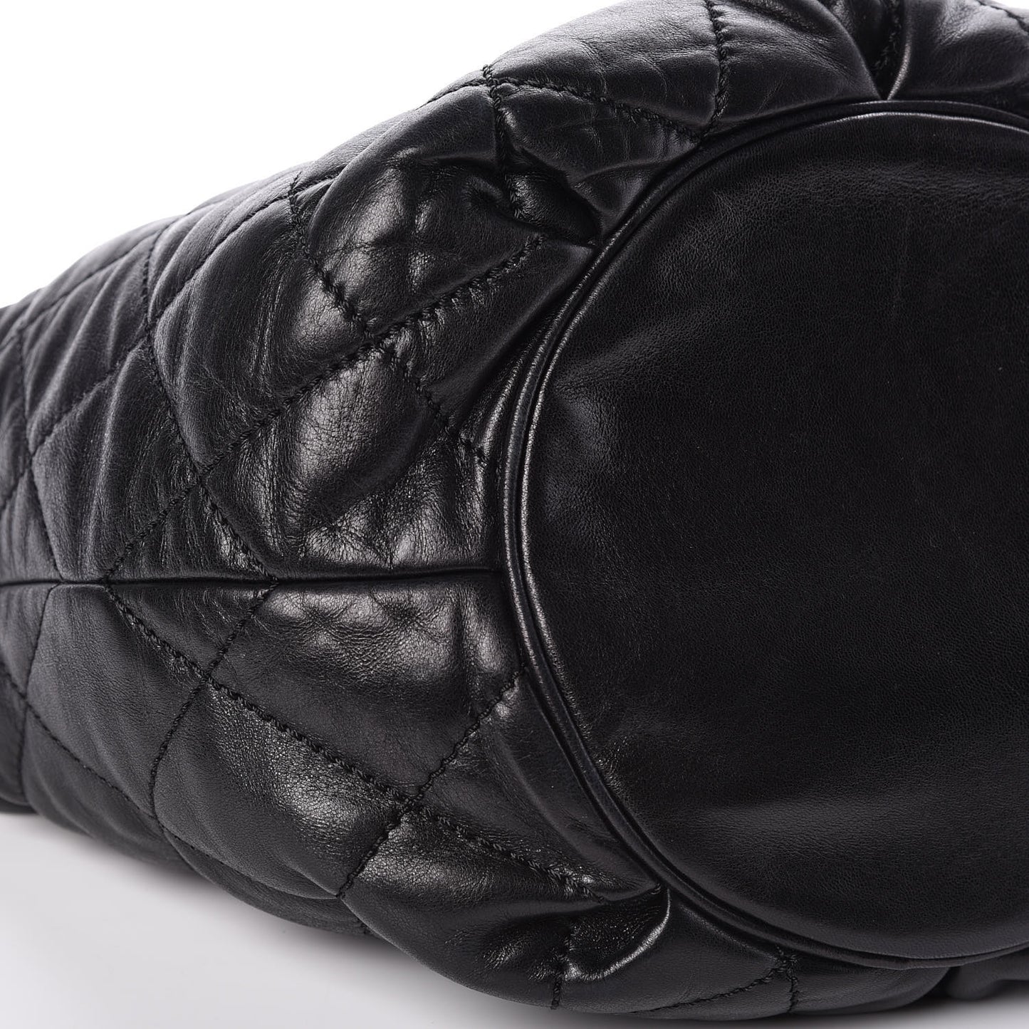 Lambskin Quilted Cloudy Bundle Hobo Black