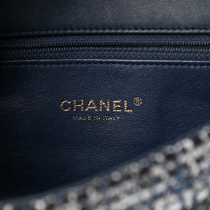 Chanel Tweed Snakeskin Quilted Small CC Filigree Flap Multicolor 5 of 12