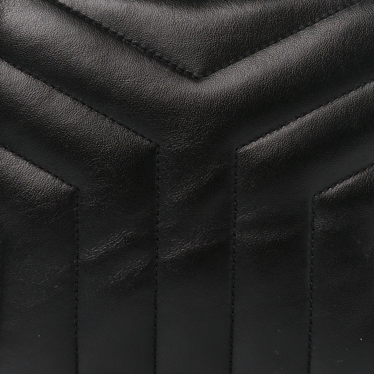 Calfskin Y Quilted Monogram Small Loulou Bowling Bag Black