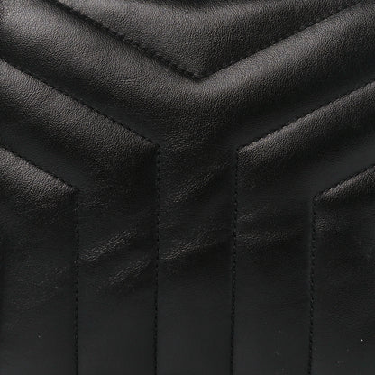 Saint Laurent Calfskin Y Quilted Monogram Small Loulou Bowling Bag Black 8 of 10