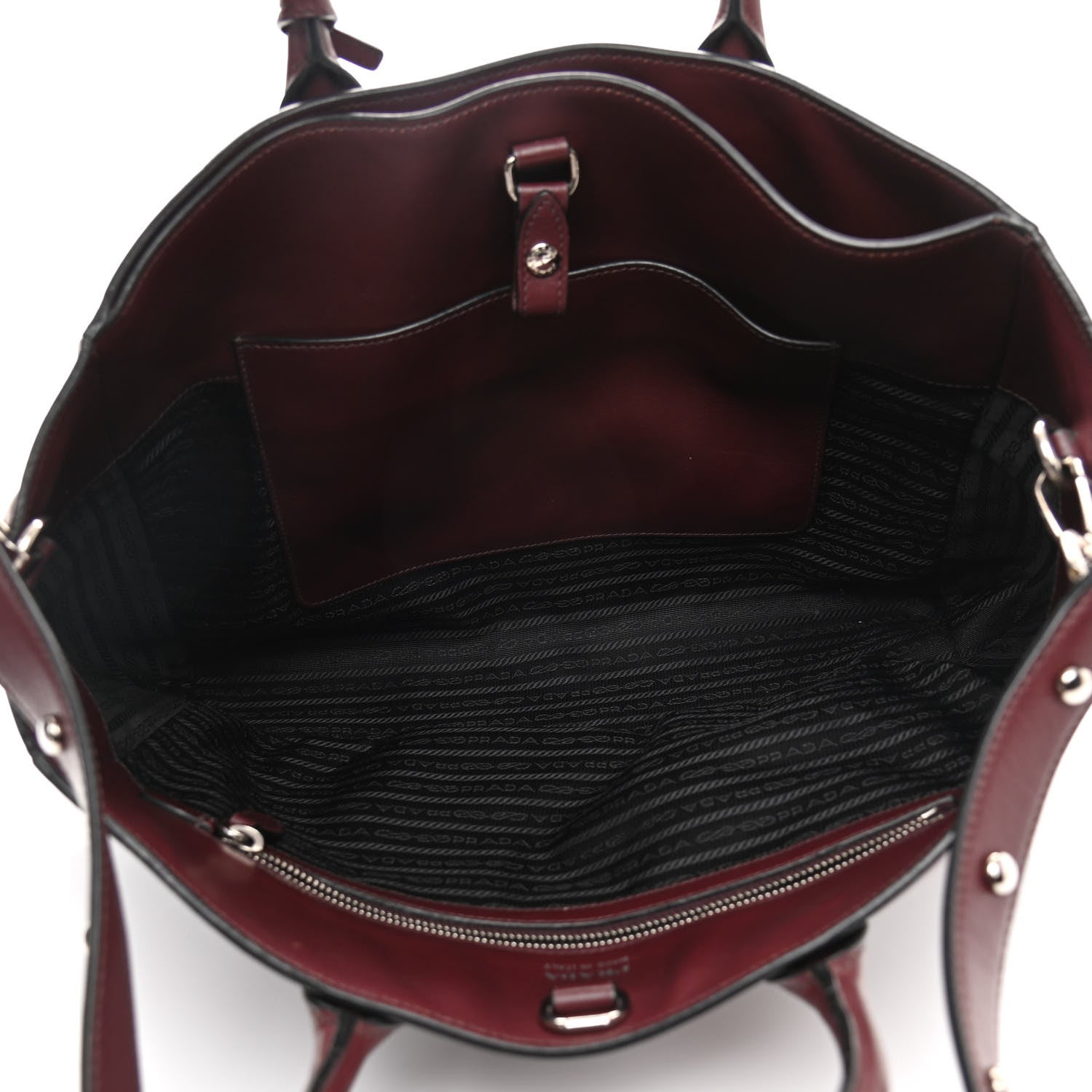 Prada City Calf Tote Granato 5 of 18